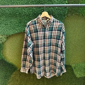 Vintage L.L  Bean USA Made Plaid Flannel Large
